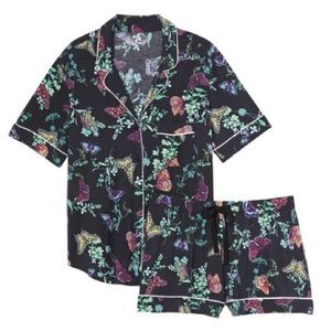 In Package! VICTORIA'S SECRET Modal Short Pajama Set Butterfly Garden Sizes M L